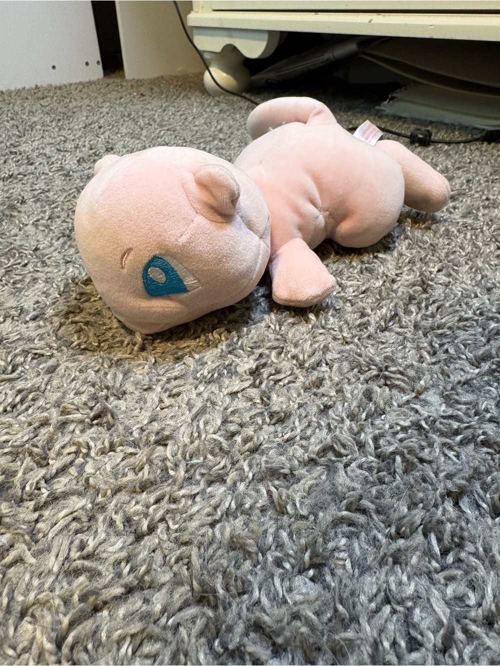 Pokemon Pink Mew Plush with Blue Eyes - Soft Cuddly Stuffed Toy